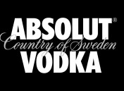 ABSOLUT Logo White on Black